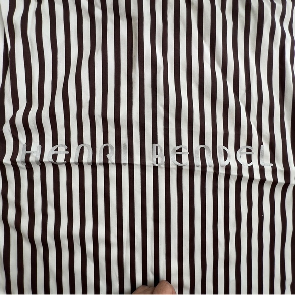 Henri Bendel Brown and White Striped dust Bag 23”x23” - Picture 2 of 4